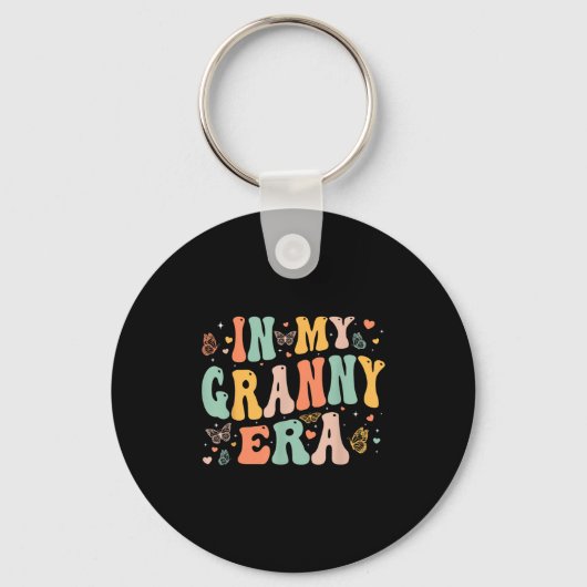 Retro Groovy In My Granny Era Mother's Day Women Sleutelhanger (Voorkant)