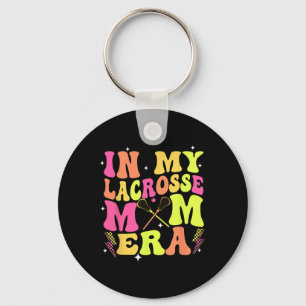 Retro Groovy In My Lacrosse Mom Era Schattigee moe Sleutelhanger