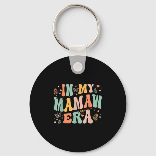 Retro Groovy In My Mamaw Era Mother's Day Women Sleutelhanger (Voorkant)