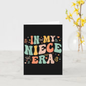 Retro Groovy In My Niece Era Moederdag Kinderen Me Kaart (Gele Bloem)