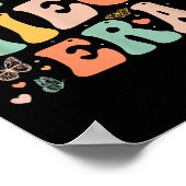 Retro Groovy In My Niece Era Mother's Day Kids Gir Poster (Hoek)