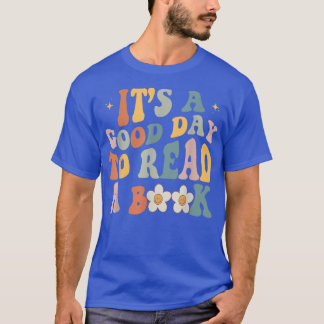 Retro Groovy is een goede dag om een boek te lezen T-shirt