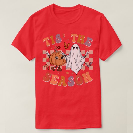 Retro Groovy is het seizoen dat de pomkin Ghost Hi T-shirt (Design voorkant)