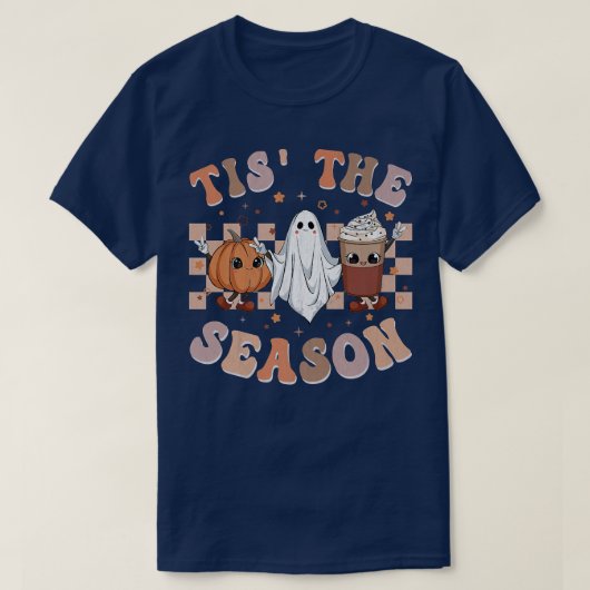 Retro Groovy is het seizoen dat de pomkin Ghost Hi T-shirt (Design voorkant)