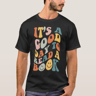 Retro Groovy Itu2019s een goede dag om een boek te T-shirt