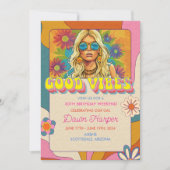 Retro Groovy jaren 1960 Verjaardag Weekend Routebe Kaart (Voorkant)