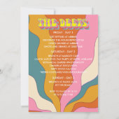 Retro Groovy jaren 1960 Verjaardag Weekend Routebe Kaart (Achterkant)