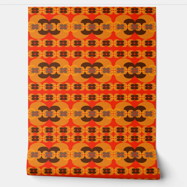 Retro Groovy jaren 60 70 Bubbel Patroon Behang (Afrollen)