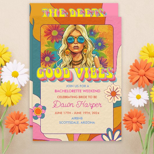 Retro Groovy jaren 60 Bachelorette Weekend Routebe Kaart