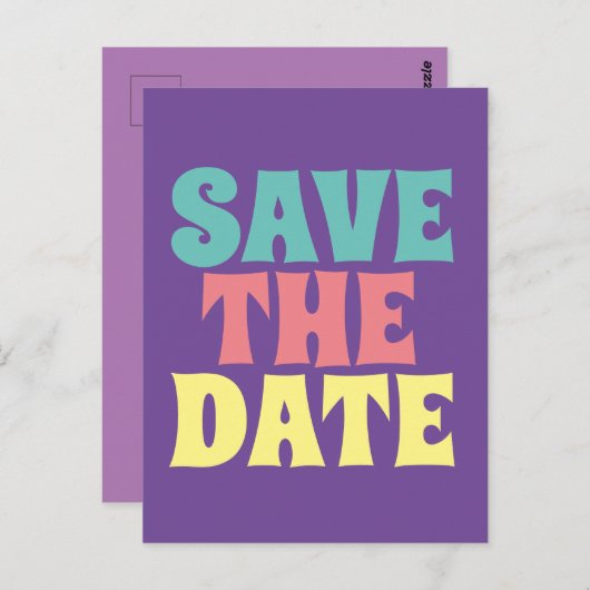 RETRO GROOVY JAREN 60 OPSLAGKAARTEN BRIEFKAART (Voorkant / Achterkant)