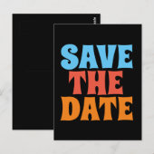 RETRO GROOVY JAREN 60 OPSLAGKAARTEN VOOR SAVE THE BRIEFKAART (Voorkant / Achterkant)