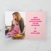 Retro groovy jaren 70 gethematiseerde Love You Mom Kaart (Binnen)