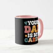 Retro Groovy Je vader is mijn cardio Mok (Voorkant rechts)