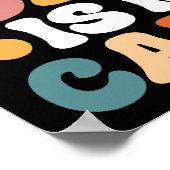 Retro Groovy Je vader is mijn cardio Poster (Hoek)