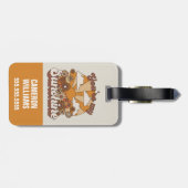 Retro Groovy | Jij bent mijn Sunshine Bagagelabel (Achterkant horizontaal)