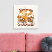 Retro Groovy | Jij bent mijn Sunshine Canvas Afdruk (Insitu (Woonkamer))