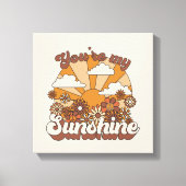 Retro Groovy | Jij bent mijn Sunshine Canvas Afdruk (Voorkant)