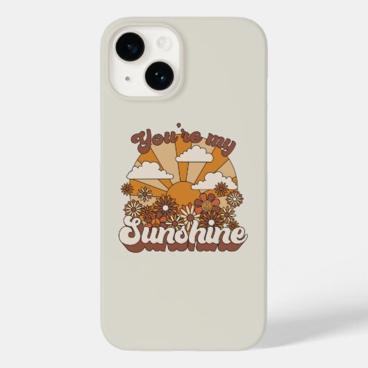 Retro Groovy | Jij bent mijn Sunshine Case-Mate iPhone Case (Achterkant)
