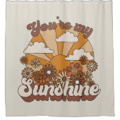 Retro Groovy | Jij bent mijn Sunshine Douchegordijn (Voorkant)