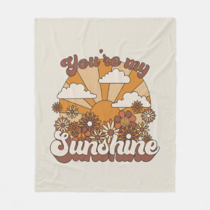 Retro Groovy   Jij bent mijn Sunshine Fleece Deken