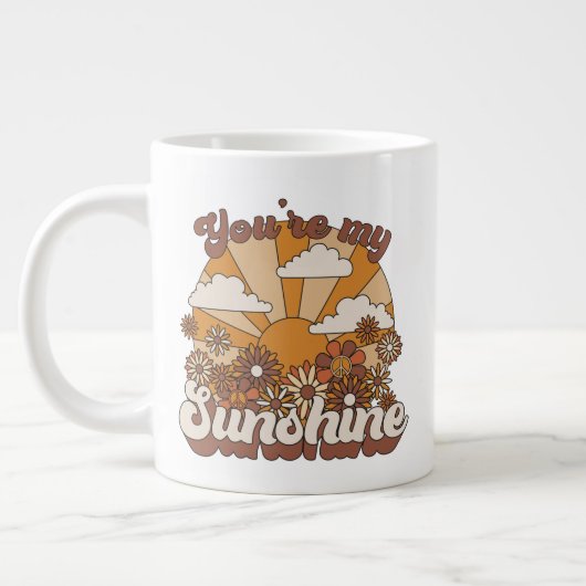 Retro Groovy | Jij bent mijn Sunshine Grote Koffiekop (Links)