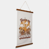 Retro Groovy | Jij bent mijn Sunshine Hangend Wandkleed (Gebogen)