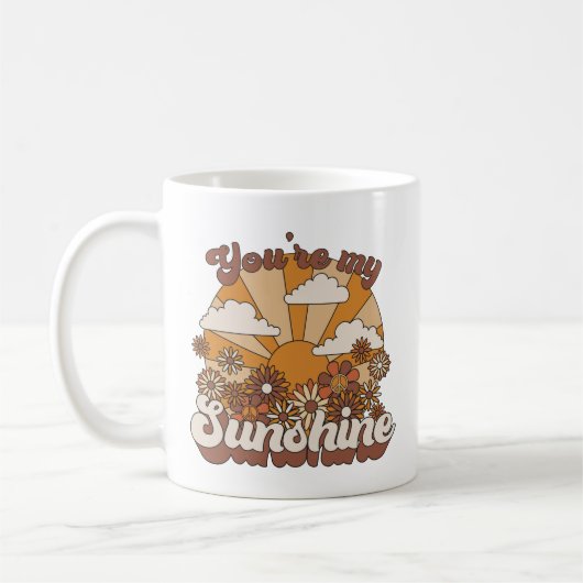 Retro Groovy | Jij bent mijn Sunshine Koffiemok (Links)