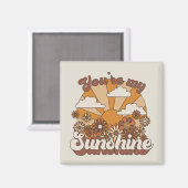 Retro Groovy | Jij bent mijn Sunshine Magneet (Voorkant / Achterkant)