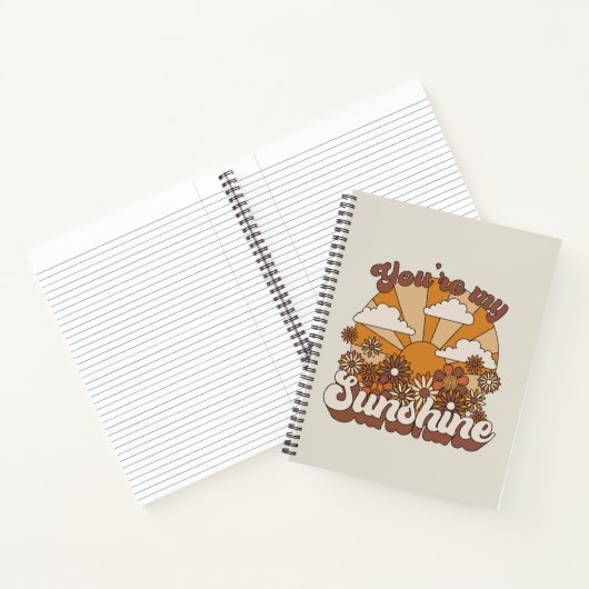 Retro Groovy | Jij bent mijn Sunshine Notitieboek (Binnen)