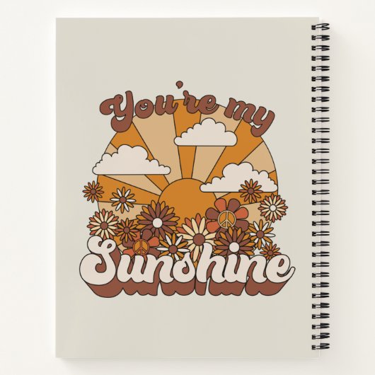 Retro Groovy | Jij bent mijn Sunshine Notitieboek (Achterkant)