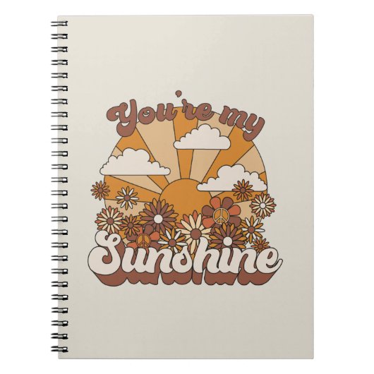 Retro Groovy | Jij bent mijn Sunshine Notitieboek (Voorkant)