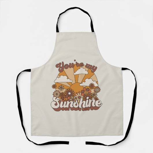 Retro Groovy | Jij bent mijn Sunshine Schort (Voorkant)