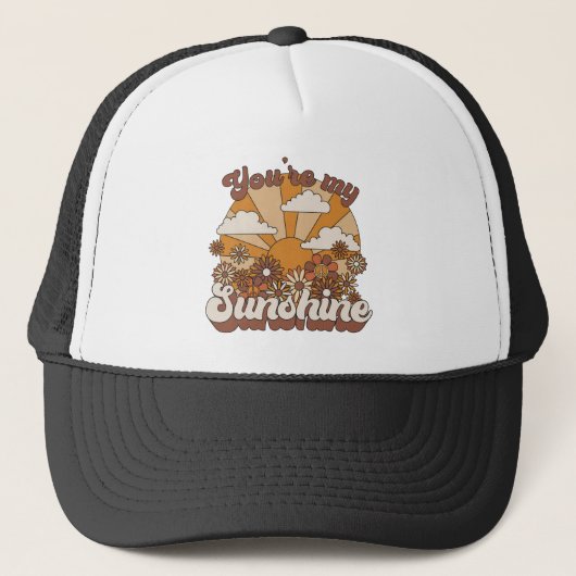 Retro Groovy | Jij bent mijn Sunshine Trucker Pet (Voorkant)