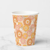 Retro groovy jonge wild en drie jaar oud papieren bekers (Achterkant)