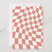 Retro Groovy Kerst Baby shower Kaart (Achterkant)