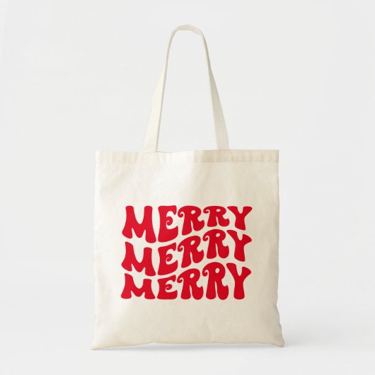 retro groovy kerst canvas tas vakantiezakken (Voorkant)