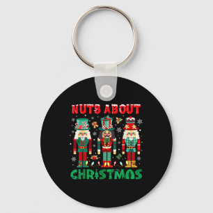 Retro Groovy Kerst Noten Over Kerst Nutcar Sleutelhanger