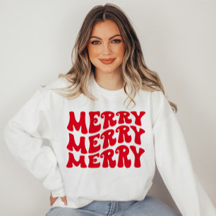 retro groovy kerst sweatshirt