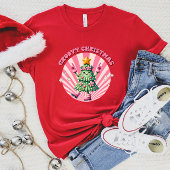 Retro Groovy Kerst Vrouwen T-shirt