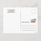 Retro Groovy Kerstboom Auto Dit Het Seizoen Feestdagenkaart (Achterkant)