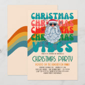 Retro Groovy-kerstfeestdag Kaart (Voorkant / Achterkant)