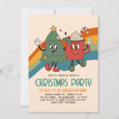 Retro Groovy-kerstfeestdag Kaart (Voorkant)