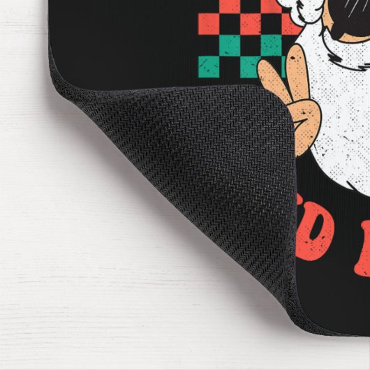 Retro Groovy kerstfeestdrory, opgeruimd Hippie Sa Muismat (Hoek)