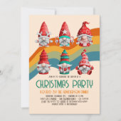 Retro Groovy kerstgrommes Budget Holiday Partij Kaart (Voorkant)