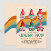 Retro Groovy kerstgrommes Budget Holiday Partij Kaart (Voorkant / Achterkant)