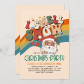 Retro Groovy kerstkerstkerstfeestdag Kaart (Voorkant / Achterkant)