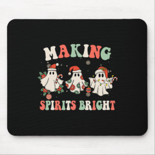 Retro Groovy Kerstmis Spook Maakt Geesten Helder Muismat