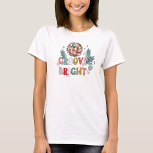 Retro Groovy Kerstmis T-shirt