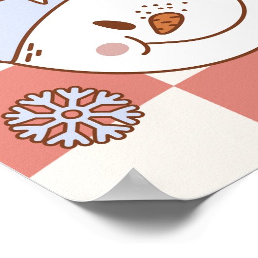 Retro Groovy Kerstmis Verjaardag Welkomstbord Poster (Hoek)