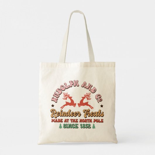 Retro Groovy Kerstvakantie Tote Bag (Achterkant)